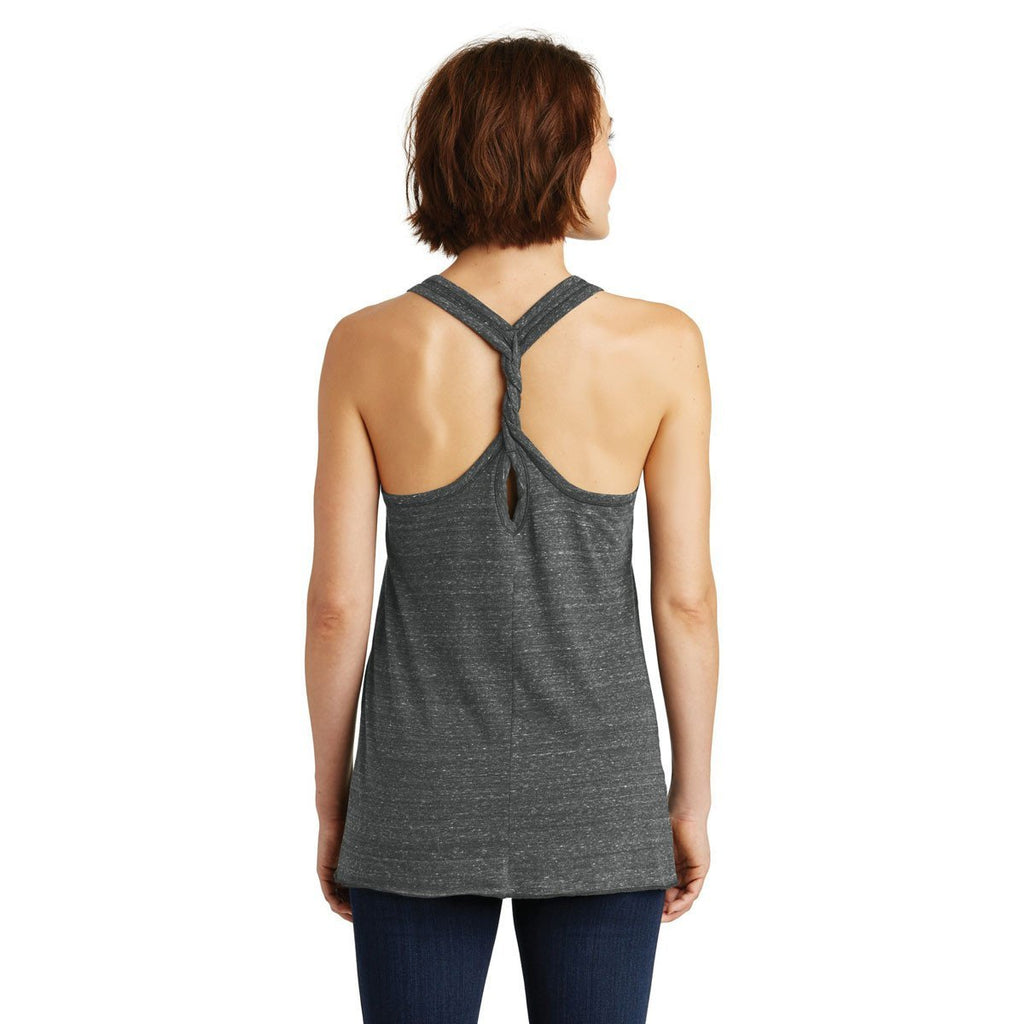 District Made Women's Black/Grey Cosmic Twist Back Tank