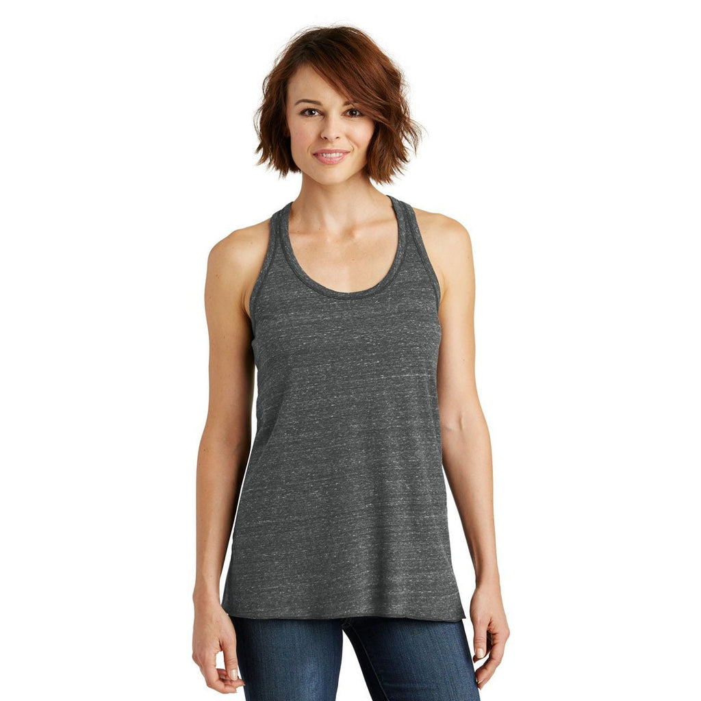 District Made Women's Black/Grey Cosmic Twist Back Tank