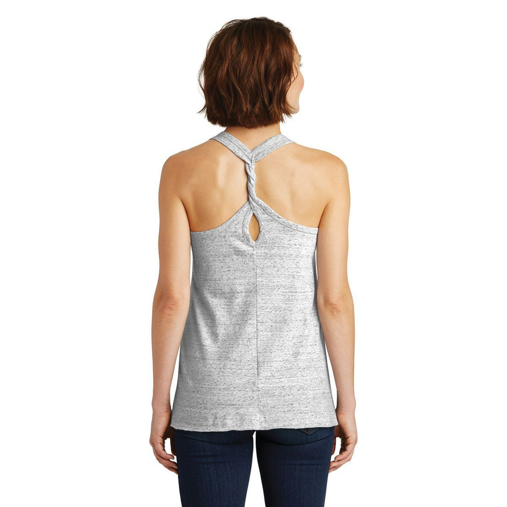 District Made Women's White/Black Cosmic Twist Back Tank