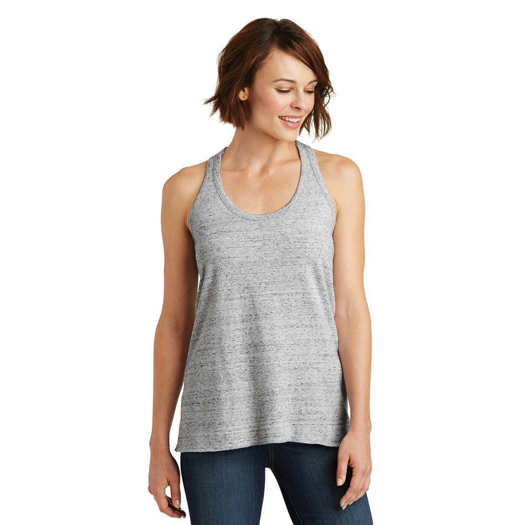 District Made Women's White/Black Cosmic Twist Back Tank