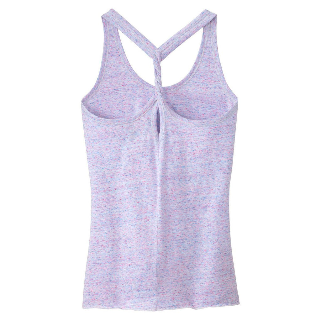 District Made Women's White/Pink Cosmic Twist Back Tank