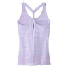 District Made Women's White/Pink Cosmic Twist Back Tank