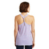 District Made Women's White/Pink Cosmic Twist Back Tank