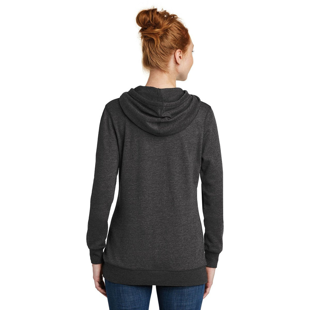 District Made Women's Heathered Black Lightweight Fleece Hoodie