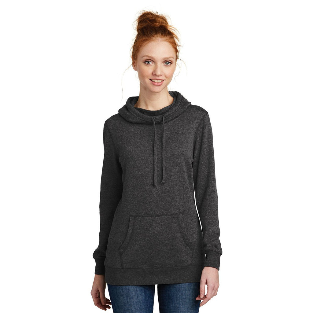 District Made Women's Heathered Black Lightweight Fleece Hoodie