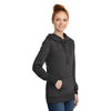 District Made Women's Heathered Black Lightweight Fleece Hoodie