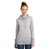District Made Women's Heathered Grey Lightweight Fleece Hoodie