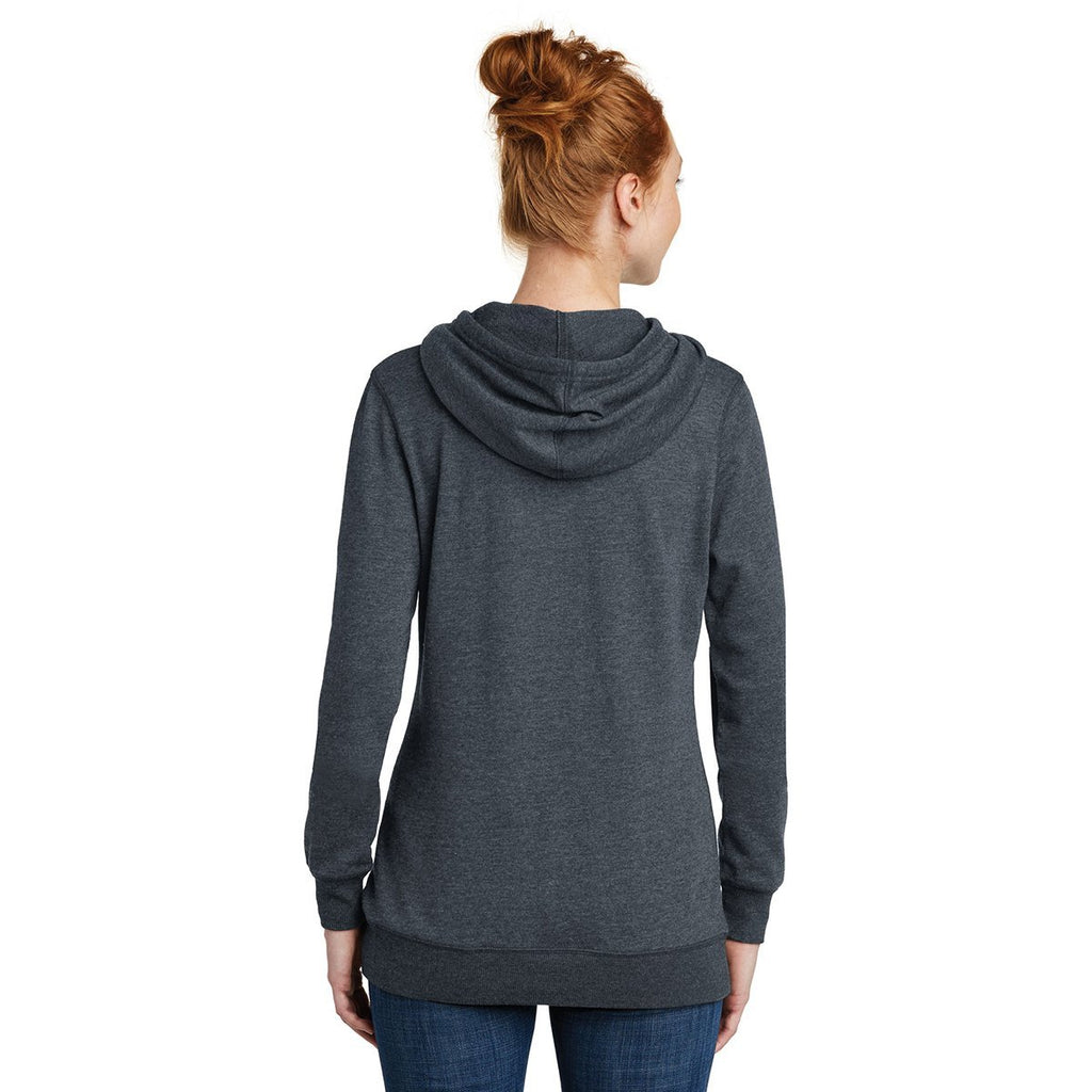 District Made Women's Heathered Navy Lightweight Fleece Hoodie