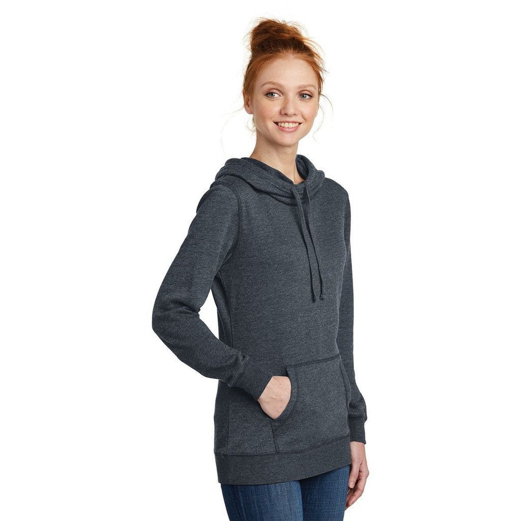 District Made Women's Heathered Navy Lightweight Fleece Hoodie