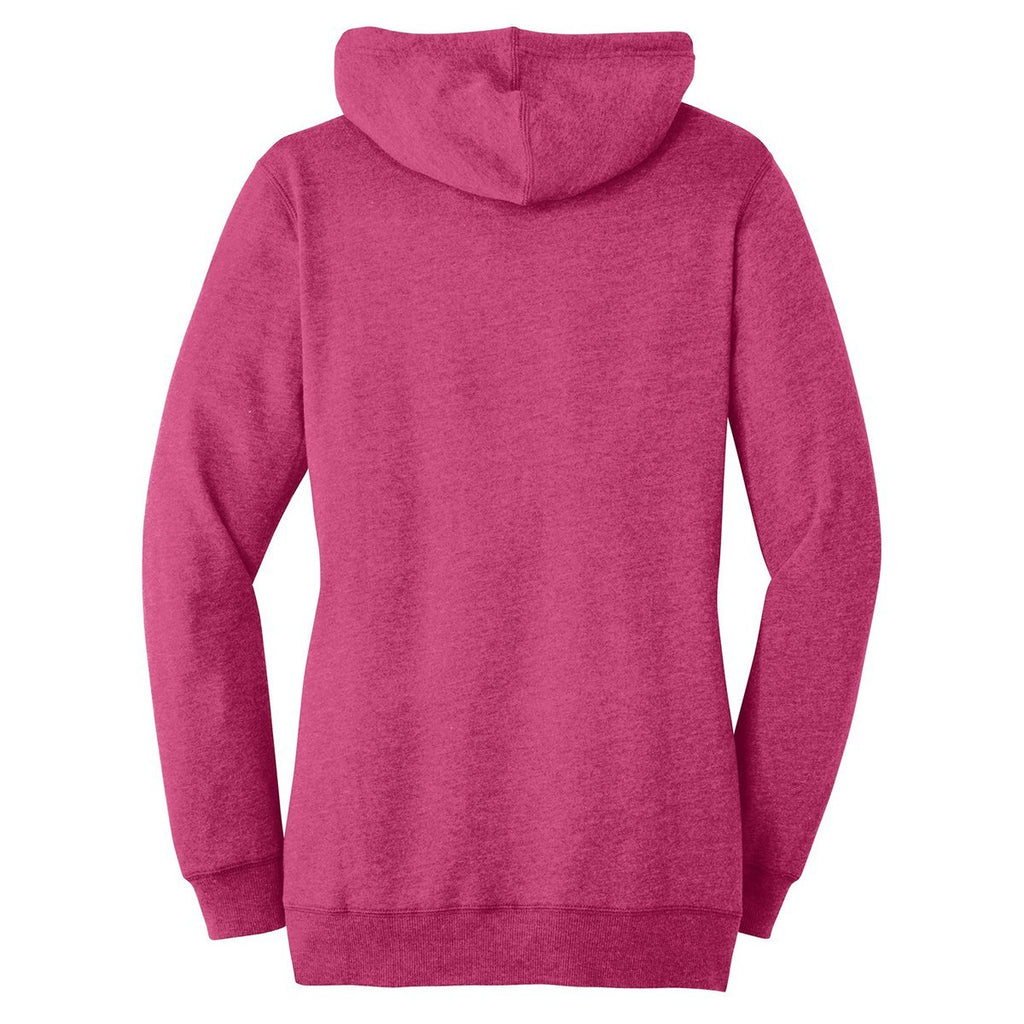 District Made Women's Heathered Pink Azalea Lightweight Fleece Hoodie