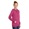 District Made Women's Heathered Pink Azalea Lightweight Fleece Hoodie