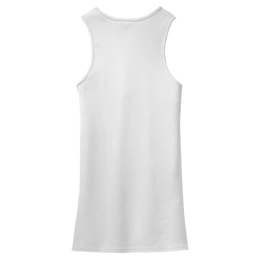 District Women's White 2x1 Rib Tank