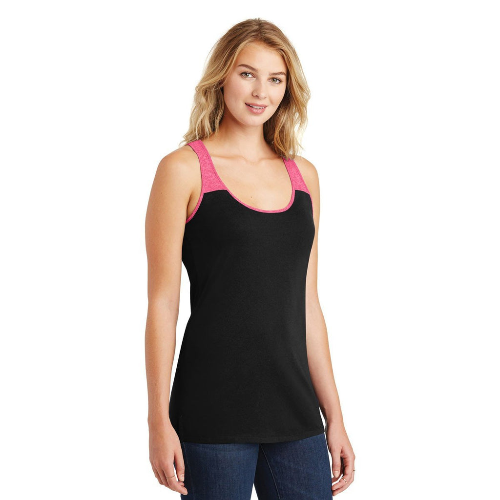 District Women's Black/Watermelon Varsity Tank