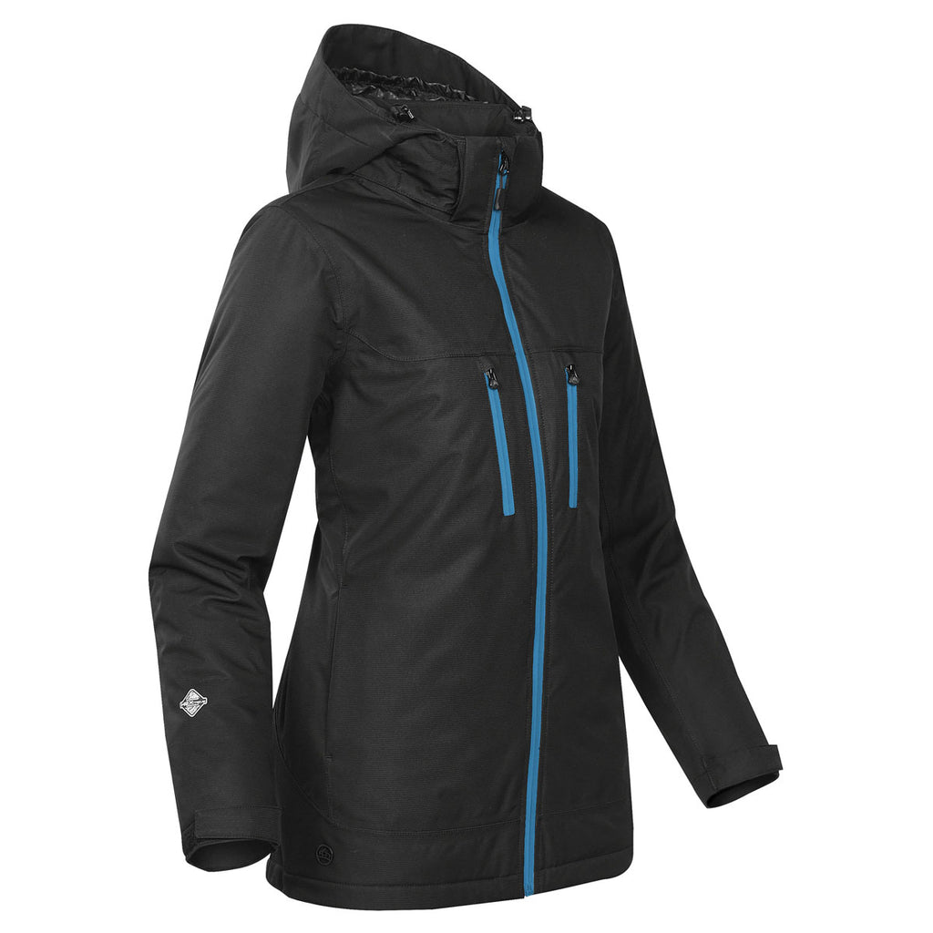 Stormtech Women's Black/Electric Blue Snowburst Thermal Shell