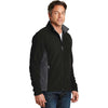 Port Authority Men's Black/Battleship Grey Colorblock Value Fleece Jacket