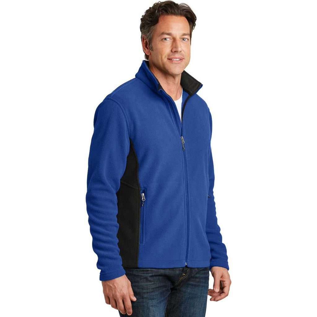 Port Authority Men's True Royal/Black Colorblock Value Fleece Jacket