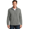 Port Authority Men's Pearl Grey Heather Microfleece 1/2-Zip Pullover