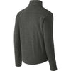 Port Authority Men's Black Charcoal Heather Microfleece Full-Zip Jacket