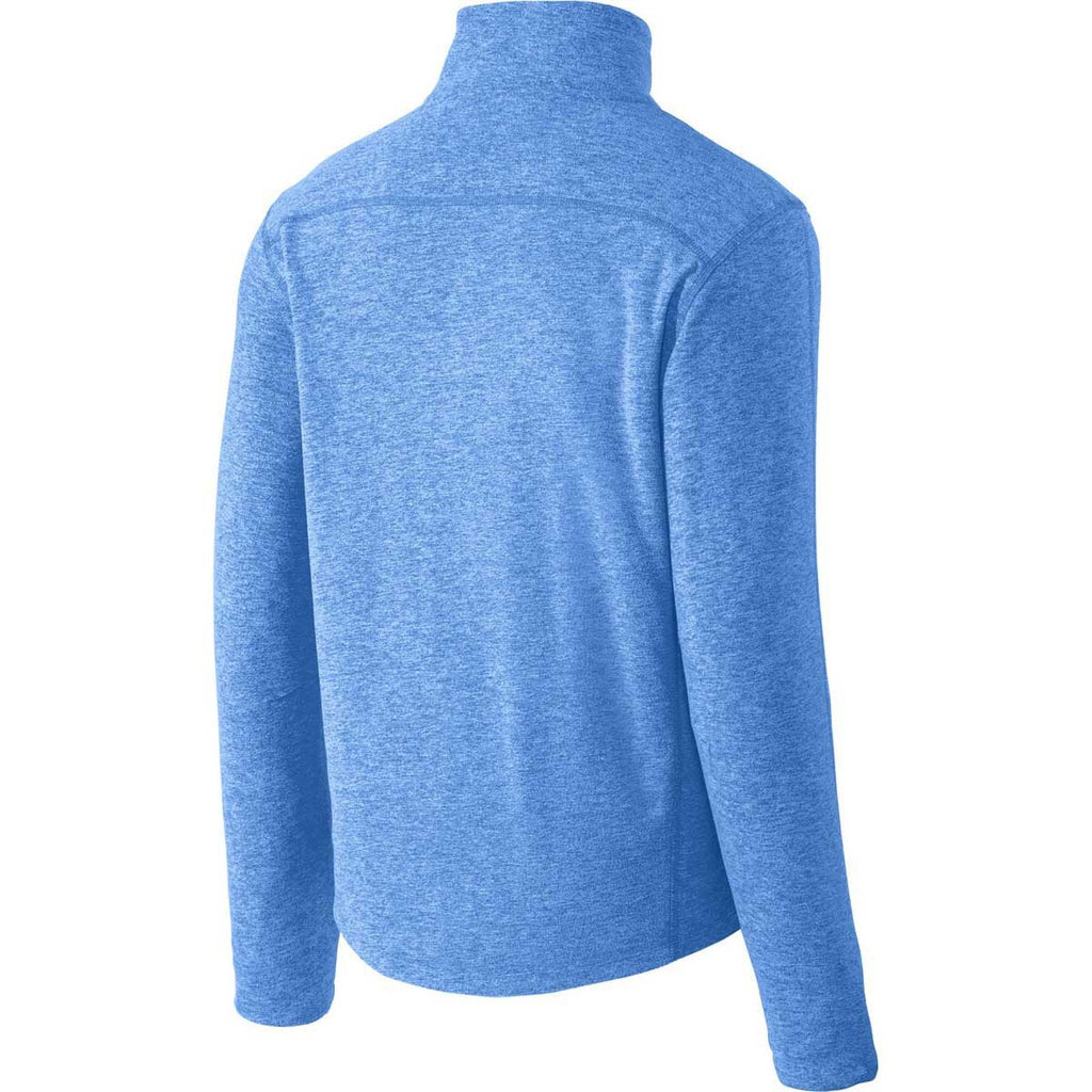 Port Authority Men's Light Royal Heather Microfleece Full-Zip Jacket