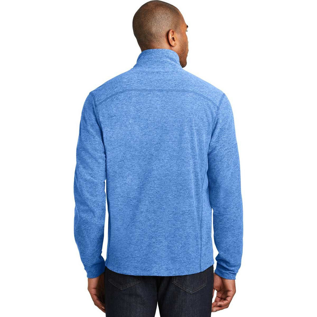 Port Authority Men's Light Royal Heather Microfleece Full-Zip Jacket