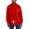 Carhartt Men's Tall Red Flame-Resistant Work-Dry Lightweight Twill Shirt