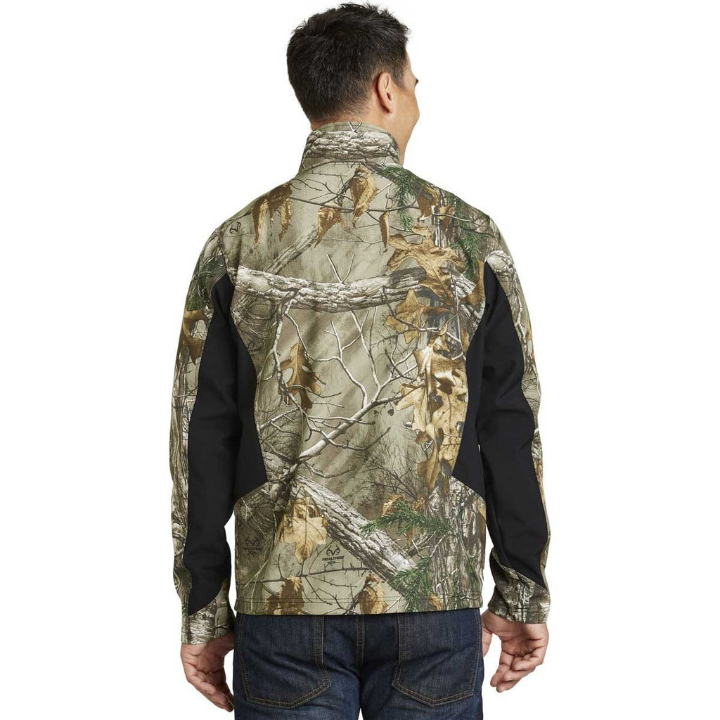 Port Authority Men's Realtree Xtra/Black Camouflage Colorblock Soft Shell