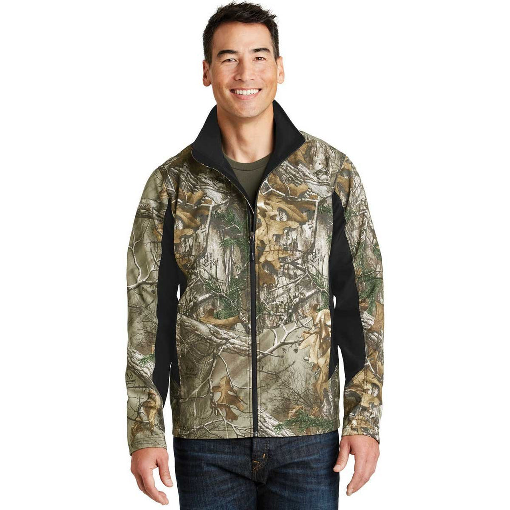 Port Authority Men's Realtree Xtra/Black Camouflage Colorblock Soft Shell