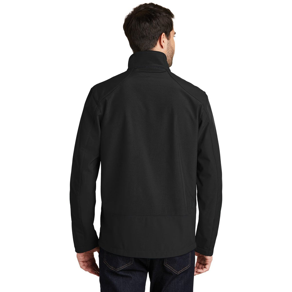 Port Authority Men's Black/Black Back-Block Soft Shell Jacket