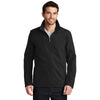 Port Authority Men's Black/Black Back-Block Soft Shell Jacket