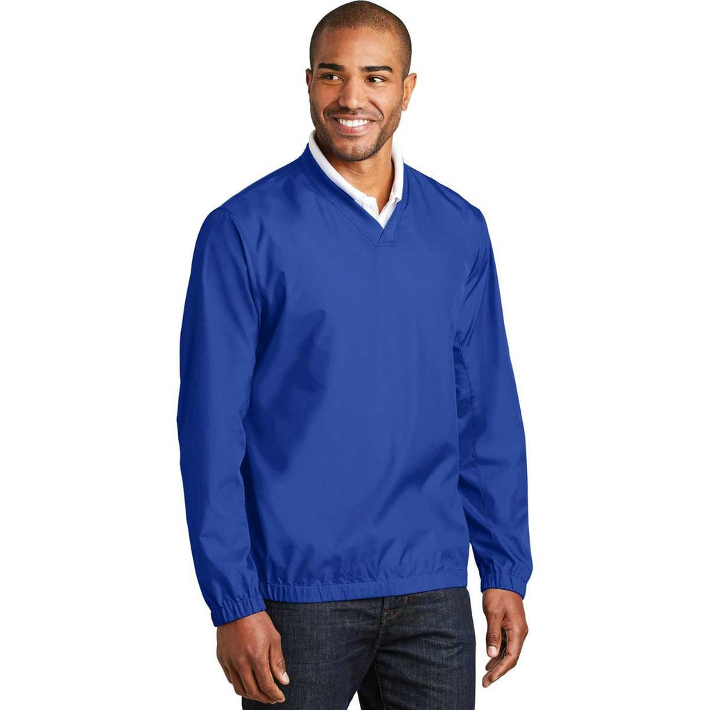 Port Authority Men's True Royal Zephyr V-Neck Pullover