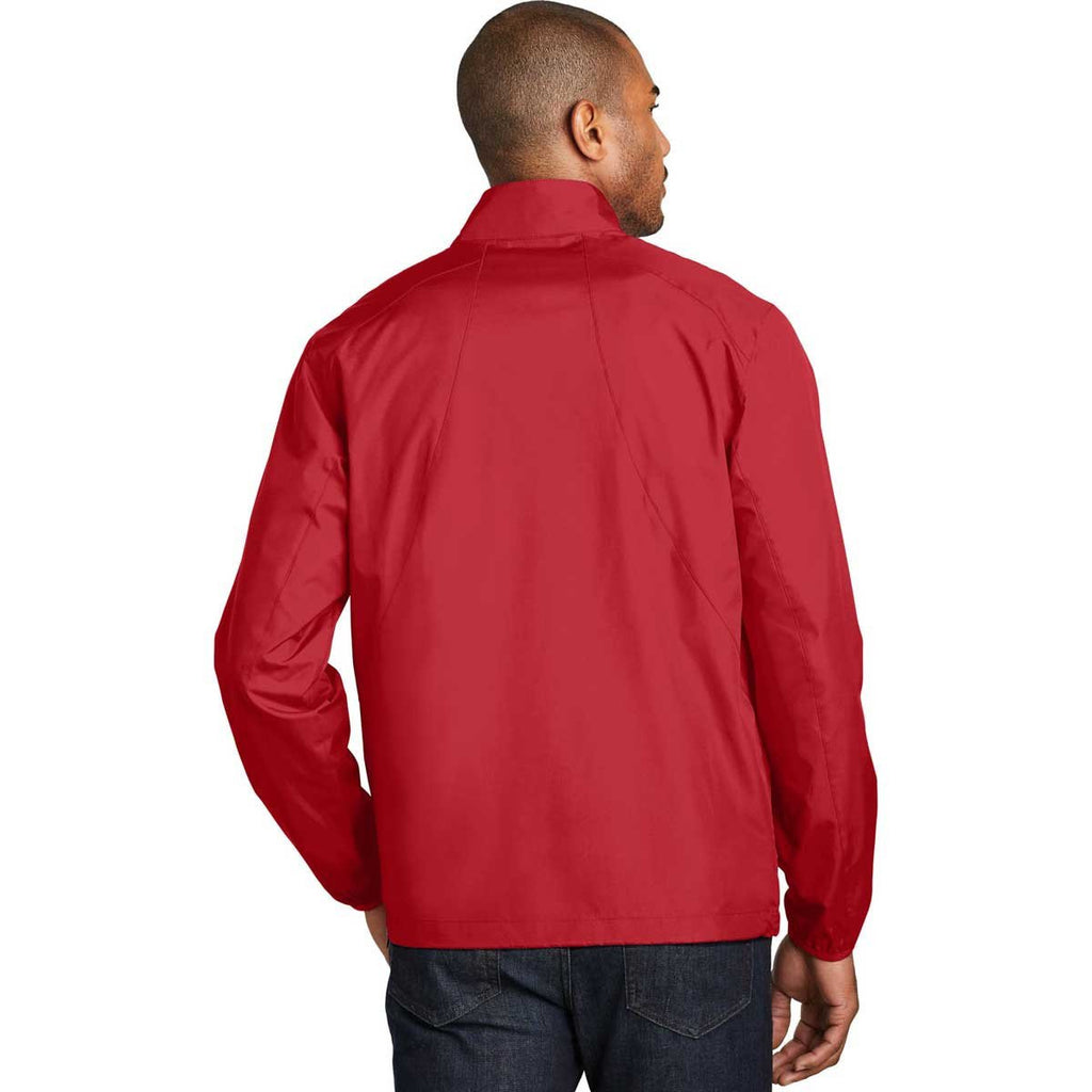 Port Authority Men's Rich Red Zephyr 1/2-Zip Pullover