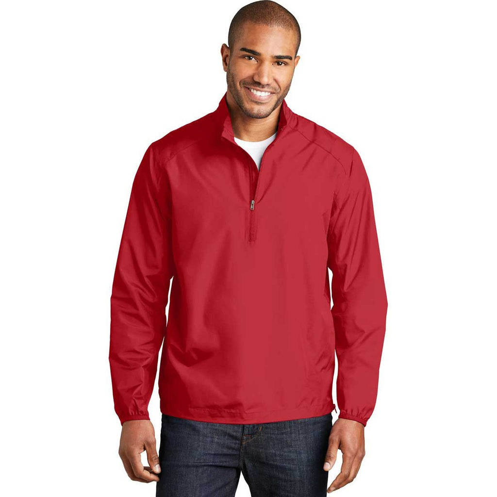 Port Authority Men's Rich Red Zephyr 1/2-Zip Pullover