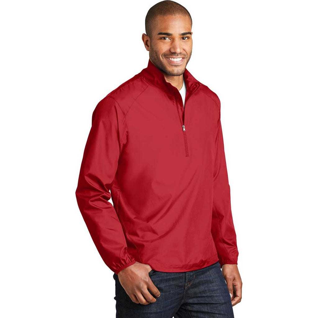 Port Authority Men's Rich Red Zephyr 1/2-Zip Pullover