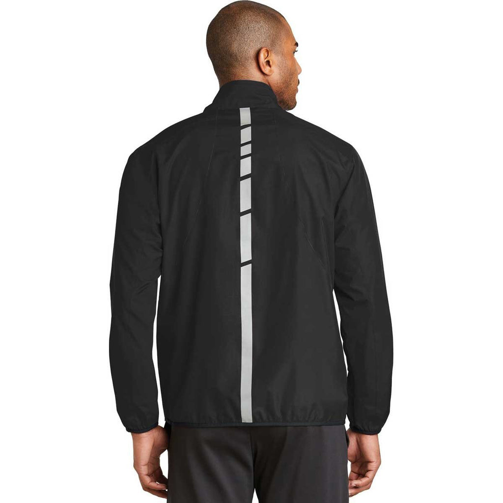 Port Authority Men's Black Zephyr Reflective Hit Full-Zip Jacket