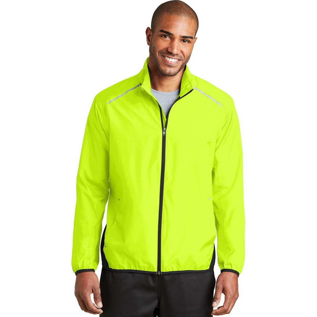 Port Authority Men's Safety Yellow/Deep Black Zephyr Reflective Hit Full-Zip Jacket