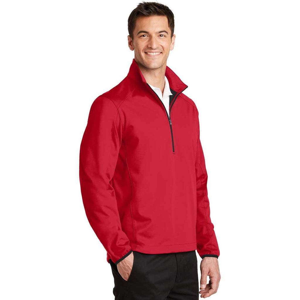 Port Authority Men's Rich Red Active 1/2-Zip Soft Shell Jacket
