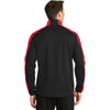 Port Authority Men's Deep Black/Rich Red Active Colorblock Soft Shell Jacket