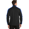 Port Authority Men's Deep Black/True Royal Active Colorblock Soft Shell Jacket