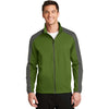 Port Authority Men's Garden Green/Grey Steel Active Colorblock Soft Shell Jacket