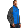 Port Authority Men's Skydiver Blue/Grey Steel Hybrid Soft Shell Jacket