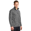 Sport-Tek Men's Black Electric Posicharge Electric Heather Soft Shell Jacket