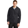 Sport-Tek Men's Black/Black Zipped Pocket Anorak