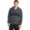 Sport-Tek Men's Graphite Grey/Black Zipped Pocket Anorak