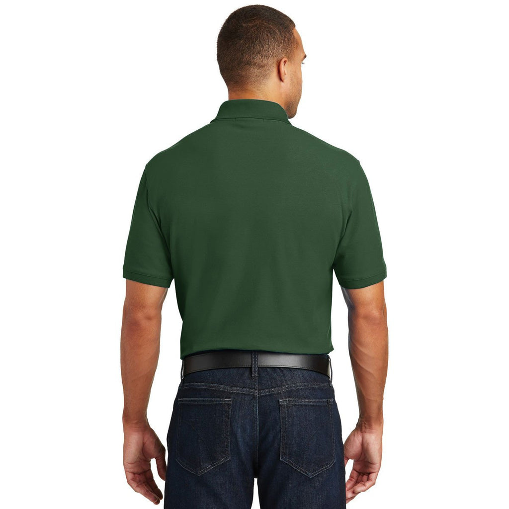 Port Authority Men's Deep Forest Green Core Classic Pique Pocket Polo