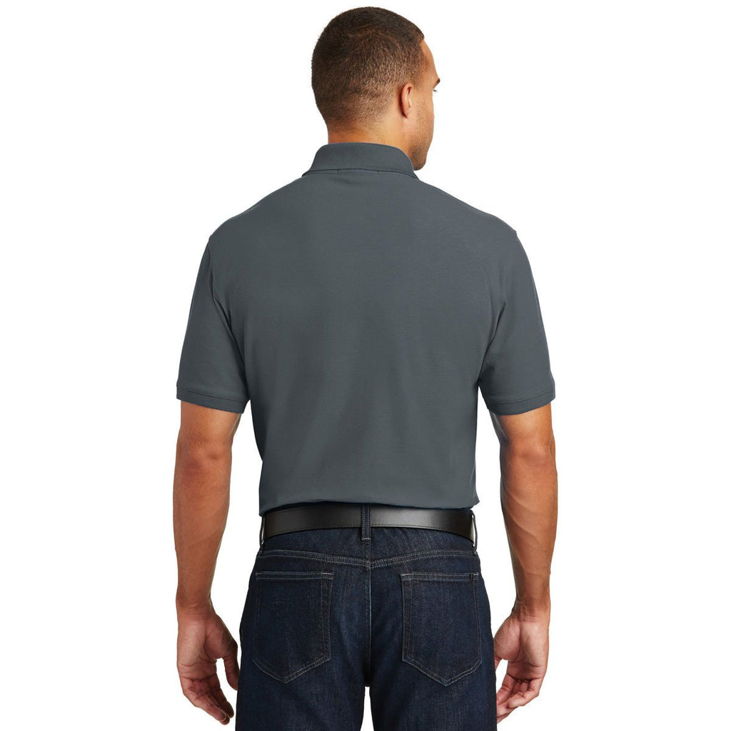 Port Authority Men's Graphite Core Classic Pique Pocket Polo