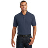 Port Authority Men's River Blue Navy Core Classic Pique Pocket Polo