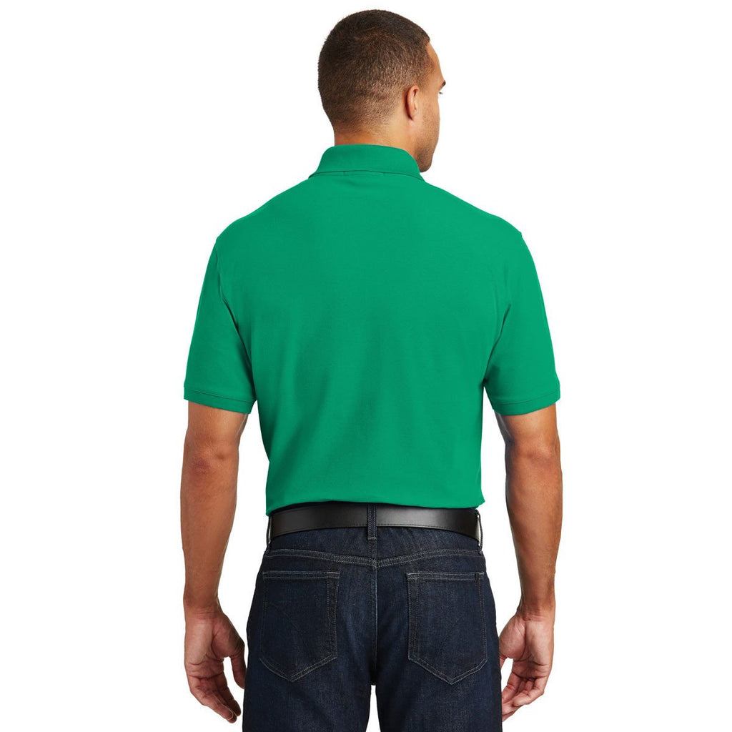 Port Authority Men's Bright Kelly Green Core Classic Pique Polo