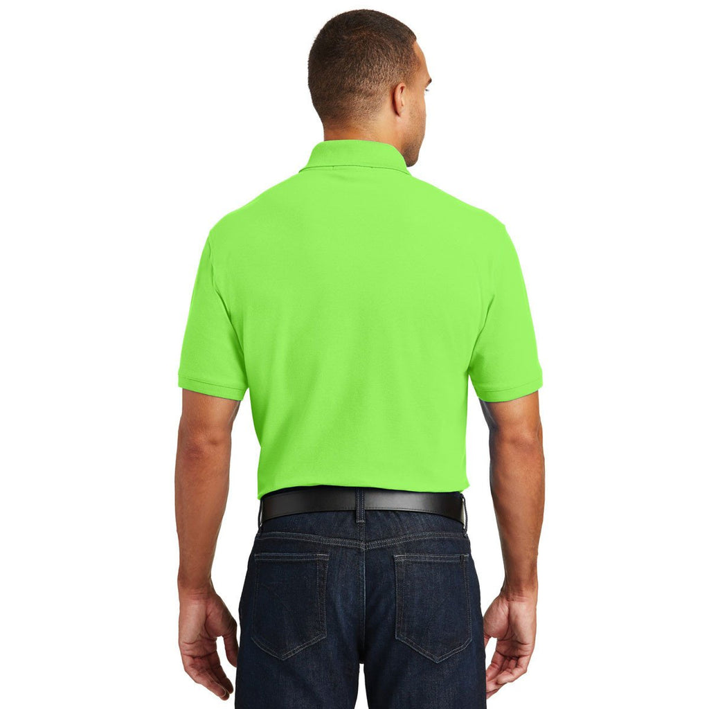 Port Authority Men's Lime Core Classic Pique Polo