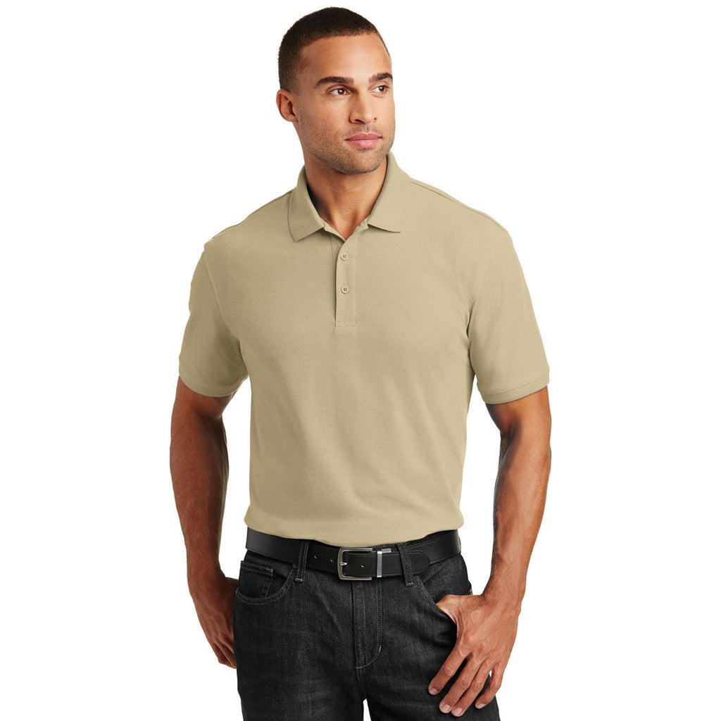 Port Authority Men's Wheat Core Classic Pique Polo