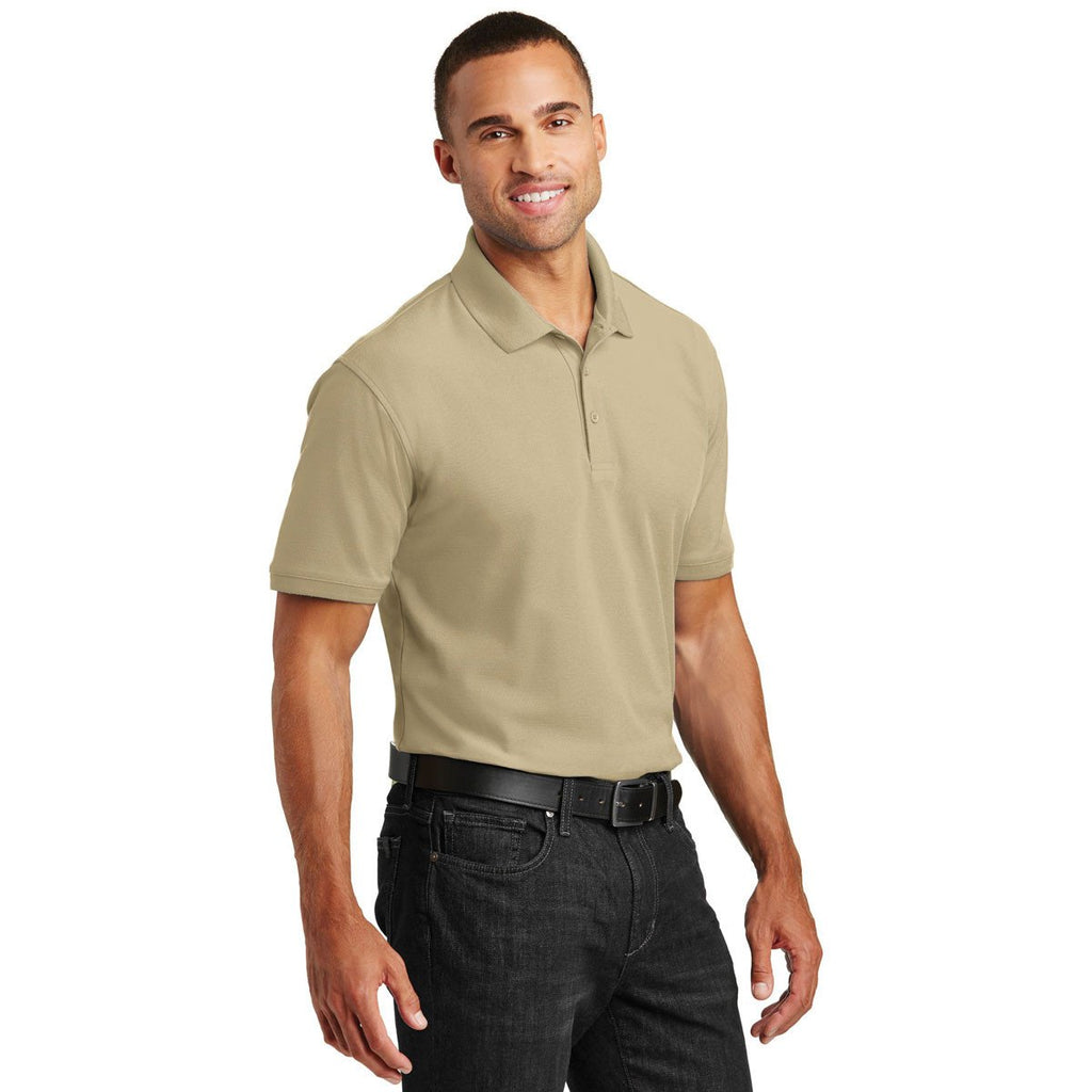 Port Authority Men's Wheat Core Classic Pique Polo